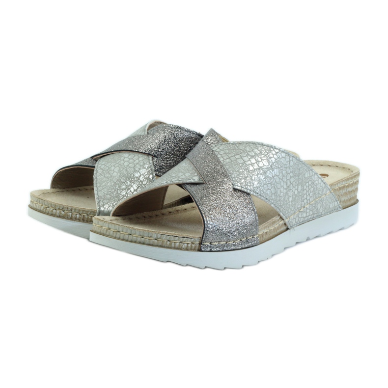 Chaussons KOMFORT INBLU 010 argent gris 3
