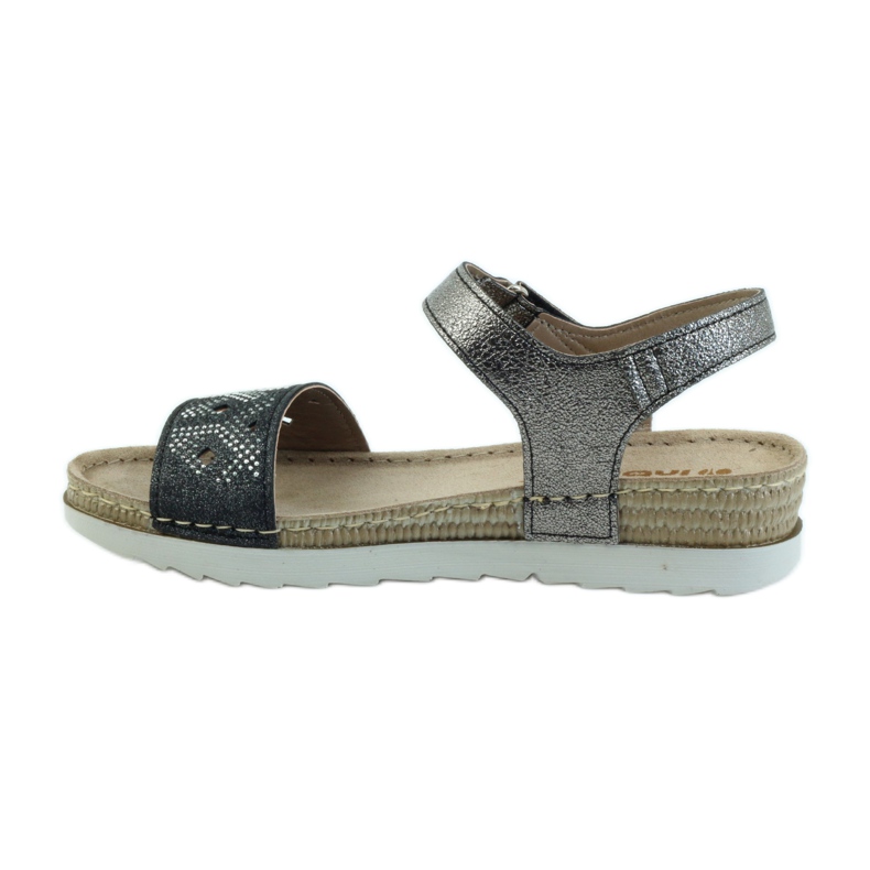 Sandales confortables INBLU en argent-graphite gris 2