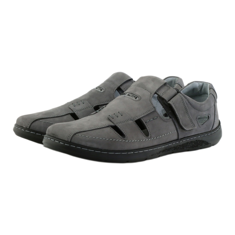 Riko chaussures pour hommes sandales 851 gris 3