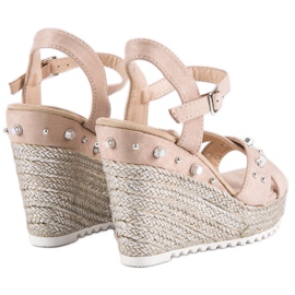 Erynn Sandales espadrilles compensées brun 6