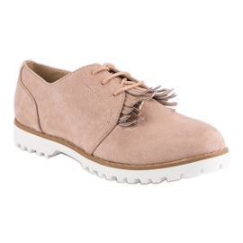 Chaussures bohèmes en daim nouées brun 2