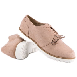Chaussures bohèmes en daim nouées brun 3