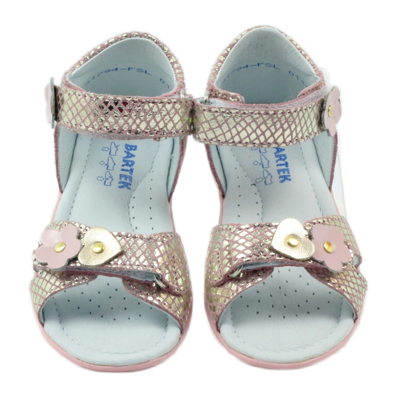 Sandales fleurs Bartek 31794 rose jaune 4