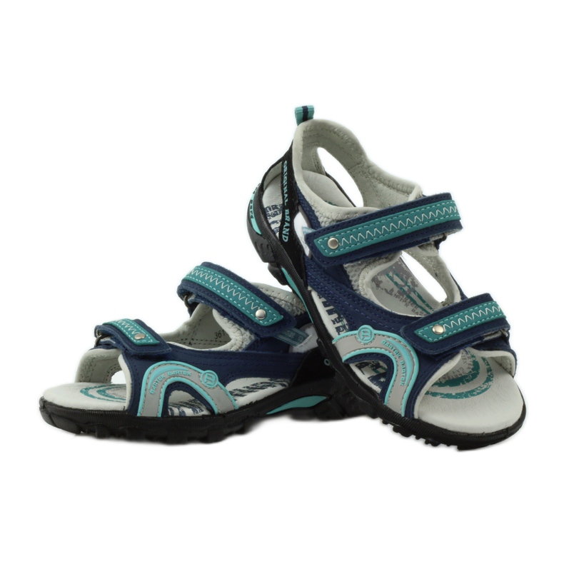Sandales garçon Bartek 36113 bleu marine vert gris 3
