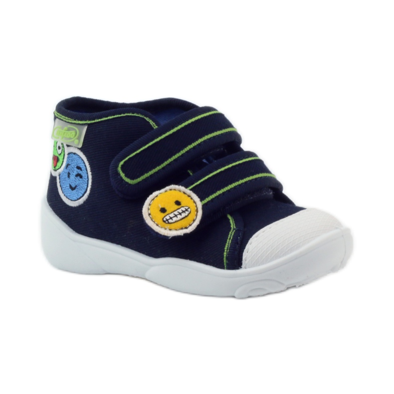 Chaussons garçons baskets Befado navets bleu marin 1