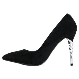 Escarpins en daim noir le noir 4