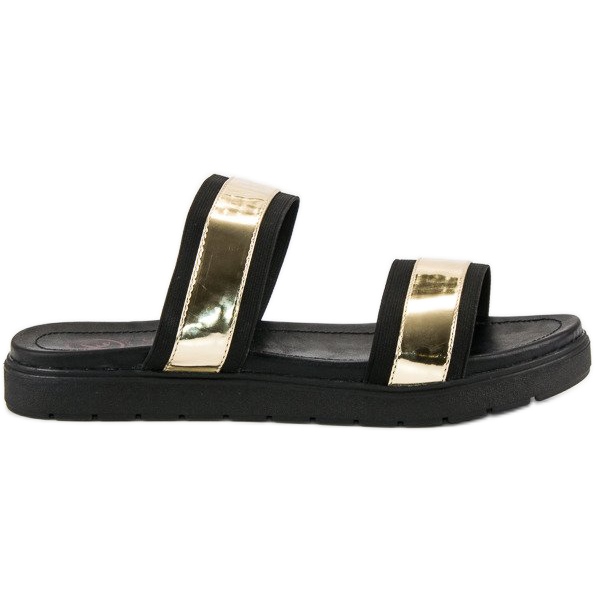 Kylie Chaussons miroir noir 1