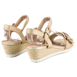 Kylie Sandales espadrilles à boucle jaune 3