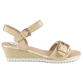 Kylie Sandales espadrilles à boucle jaune 7