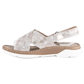 Filippo Sandales plates en cuir naturel jaune 1