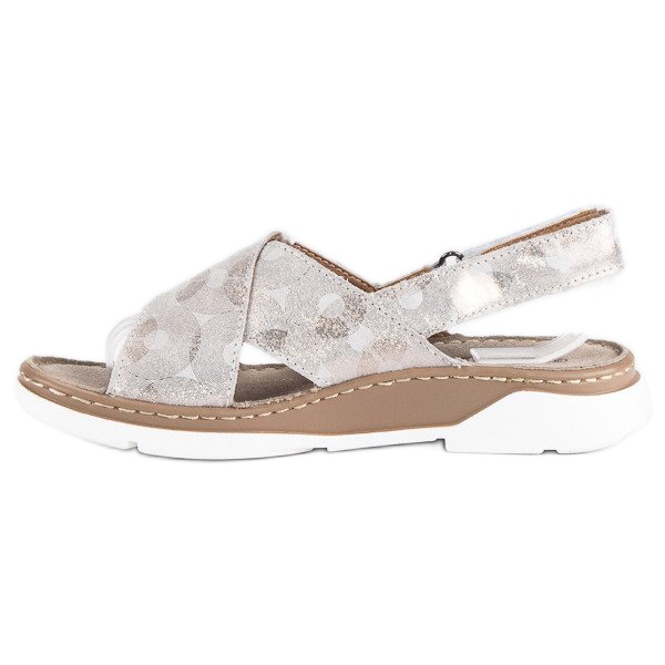 Filippo Sandales plates en cuir naturel jaune 1