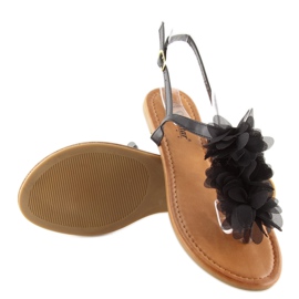 Sandales noires à fleurs CK36P noir le noir 3