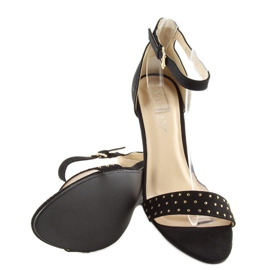 Sandales sur un talon confortable noir BL0764 3