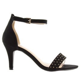 Sandales sur un talon confortable noir BL0764 5