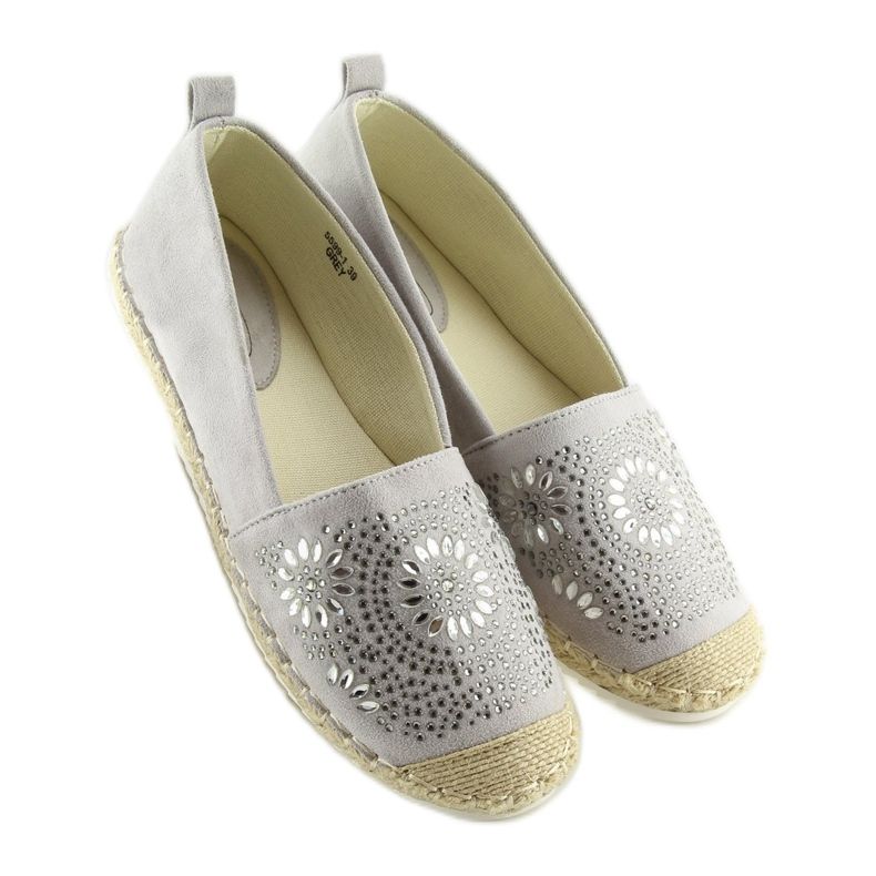 Gris 5599-1 Espadrilles Grises 2