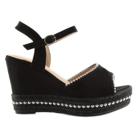 Sandales compensées noires U-6272 noir le noir 2