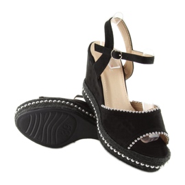 Sandales compensées noires U-6272 noir le noir 1