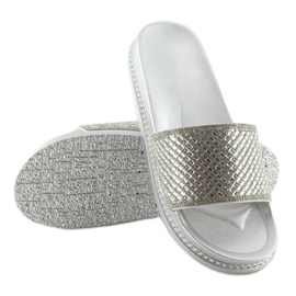 Chaussons en argent avec zircons cubiques Argent 966 gris 2 Chaussons en argent avec zircons cubiques Argent 966 gris 2