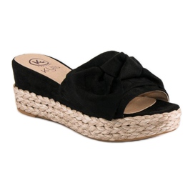 Kylie Espadrilles à nœud le noir 1