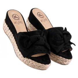 Kylie Espadrilles à nœud le noir 7