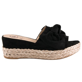 Kylie Espadrilles à nœud le noir 6