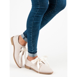 Chaussures avec un ruban de satin brun 5