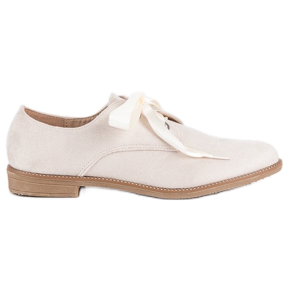 Chaussures avec un ruban de satin brun 1