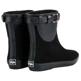 Kylie Bottes en caoutchouc basses pour femmes le noir 2