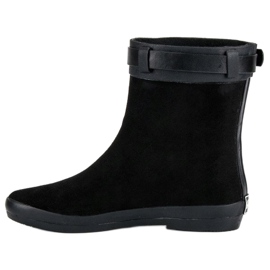 Kylie Bottes en caoutchouc basses pour femmes le noir 1