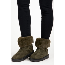Bella Paris Bottes de neige avec un arc vert 5