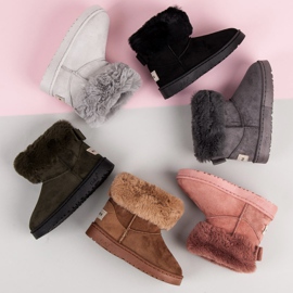 Bella Paris Bottes de neige avec un arc vert 4