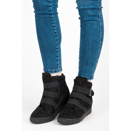 Baskets compensées noires le noir 5