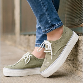 Kylie Baskets Avec Cristaux vert 7