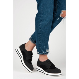 Vices Chaussures en daim à lacets le noir 4