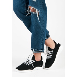 Baskets nouées ajourées le noir 6
