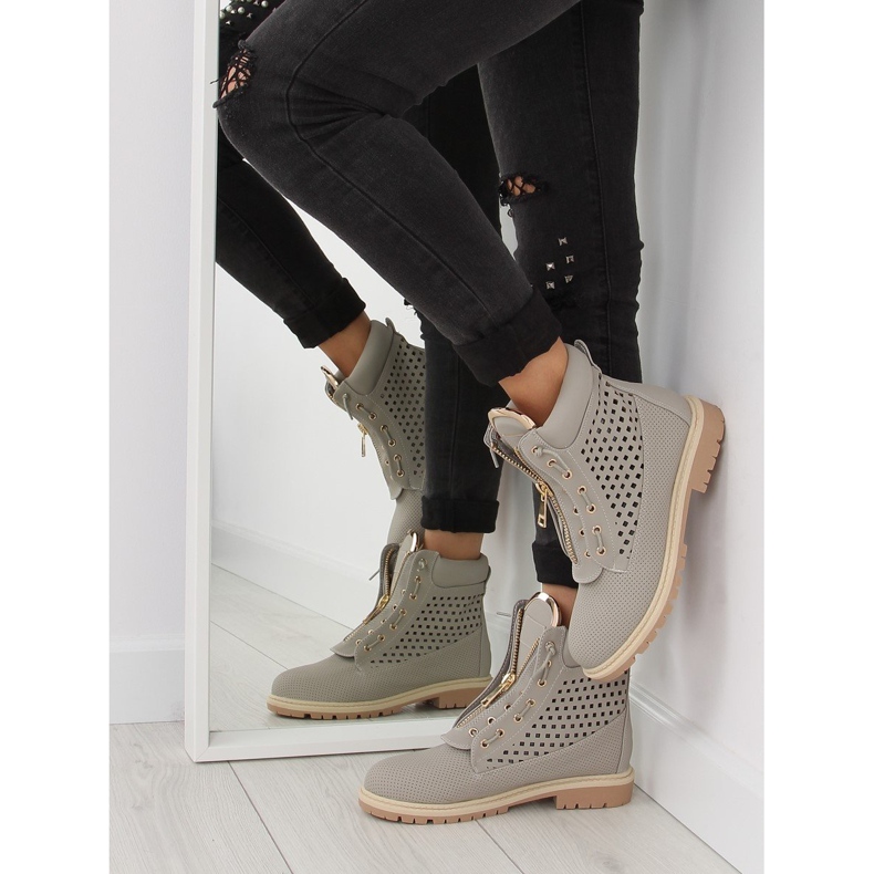 Balmans ajourés, curseur gris doré R103 Gris 1