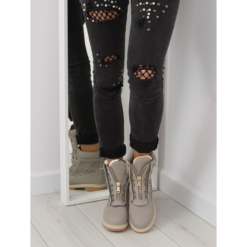 Balmans ajourés, curseur gris doré R103 Gris 2