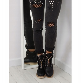Balmans ajourés, tirette dorée, noir R103 Noir le noir 2