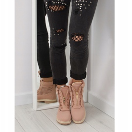 Baume ajouré, fermeture éclair dorée, R103 Rose 1