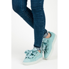 Puma Suede Heart Pebble WN`S bleu 4