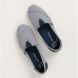 McKey Espadrilles rayées confortables bleu 6