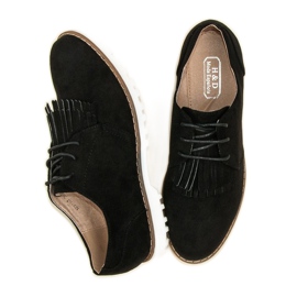 Chaussures bohèmes en daim nouées le noir 6
