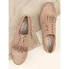 Chaussures bohèmes en daim nouées brun 7