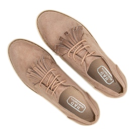 Chaussures bohèmes en daim nouées brun 4