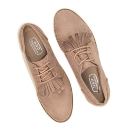 Chaussures bohèmes en daim nouées brun 6