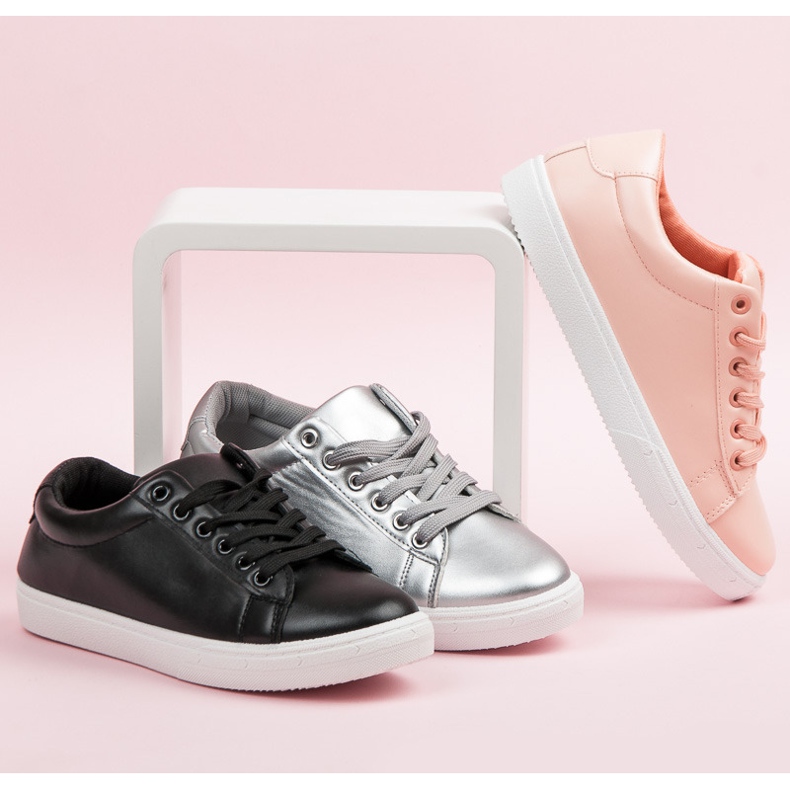 Baskets Argentées À Franges gris 1