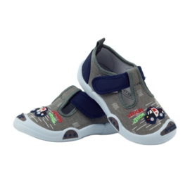 Baskets enfant American Club grises à scratch 105/2018 bleu marine 3