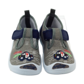 Baskets enfant American Club grises à scratch 105/2018 bleu marine 4