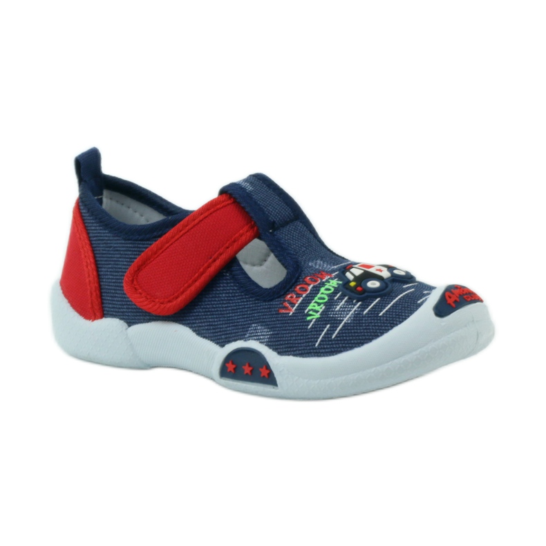 American Club Baskets américaines chaussures pour enfants semelle intérieure en cuir rouge bleu marin 1