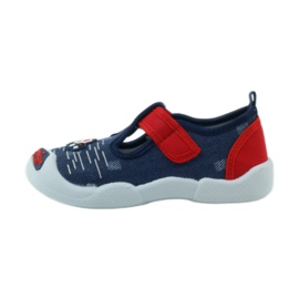 American Club Baskets américaines chaussures pour enfants semelle intérieure en cuir rouge bleu marin 2
